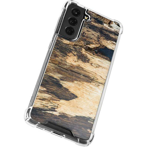 Blue Resin Wood Galaxy S21 FE Clear Case